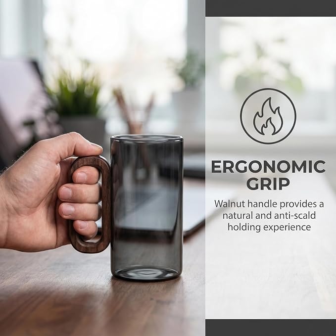 12OZ Borosilicate Glass Coffee Mug - Image 8