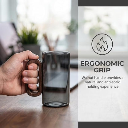 12OZ Borosilicate Glass Coffee Mug - Image 8