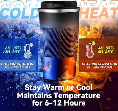 12OZ Travel Coffee Mug Insulated Coffee Cup - Image 6
