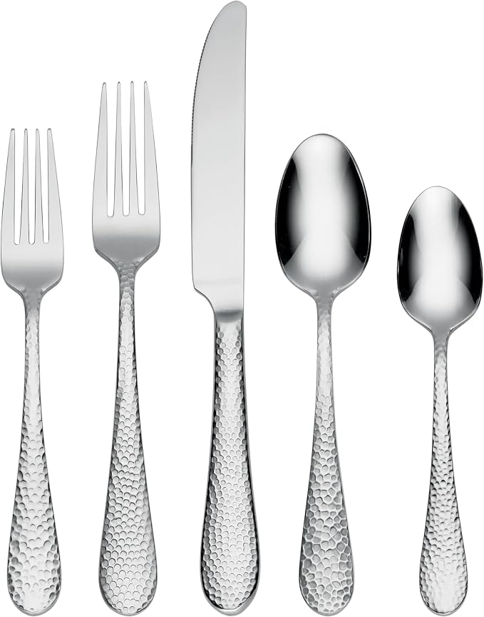 Oneida Tibet 45-Piece 18/0 Silverware Set by Oneida
