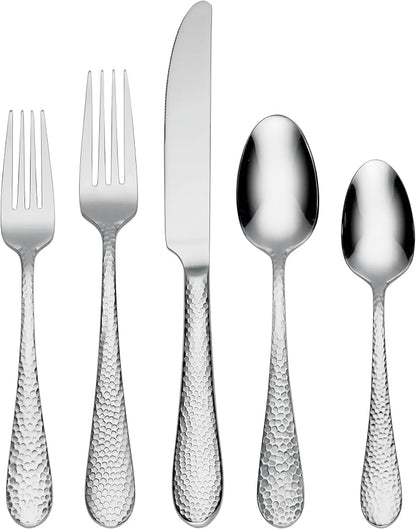 Oneida Tibet 45-Piece 18/0 Silverware Set by Oneida