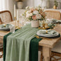 Cheesecloth Table Runner 10 Pack Sage Green and Dark Green, Boho Gauze Table by Avolander
