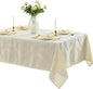 Newbridge Barcelona Luxury Damask Fabric Tablecloth, 52” Wide x 52” Square by HomeBargainsPlus