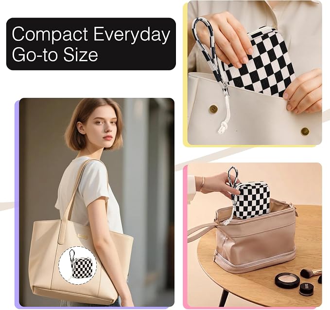 Corduroy Period Pouch for Women, Cute Sanitary Pad Pouch - Image 6