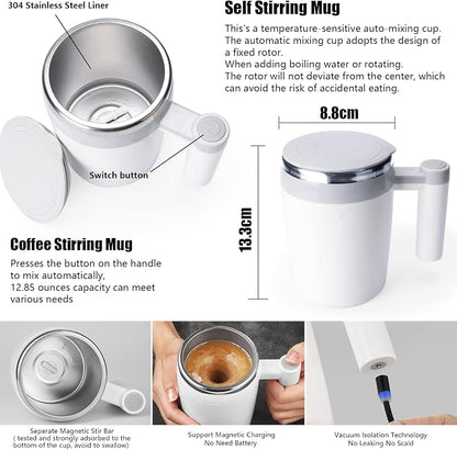 Self Stirring Mug, Rechargeable Auto Magnetic Coffee Mug - Image 2