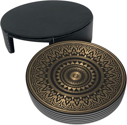 Drink Coasters with Holder Stand Set of 6 - Image 8
