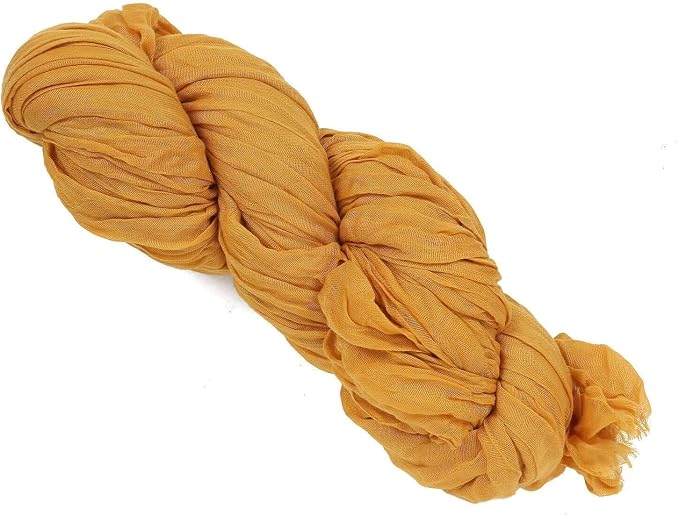 Efavormart 20ft Mustard Yellow Gauze Cheesecloth Wedding Arch Drapery Fabric - Image 7