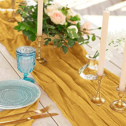 6 Pack Cheesecloth Table Runner 10Ft Christmas Gauze Boho Table Runners - Image 4