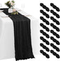16 Pack Black Cheesecloth Table Runners 20x120 Inch Gauze Table Runner Cheese by Yorcari