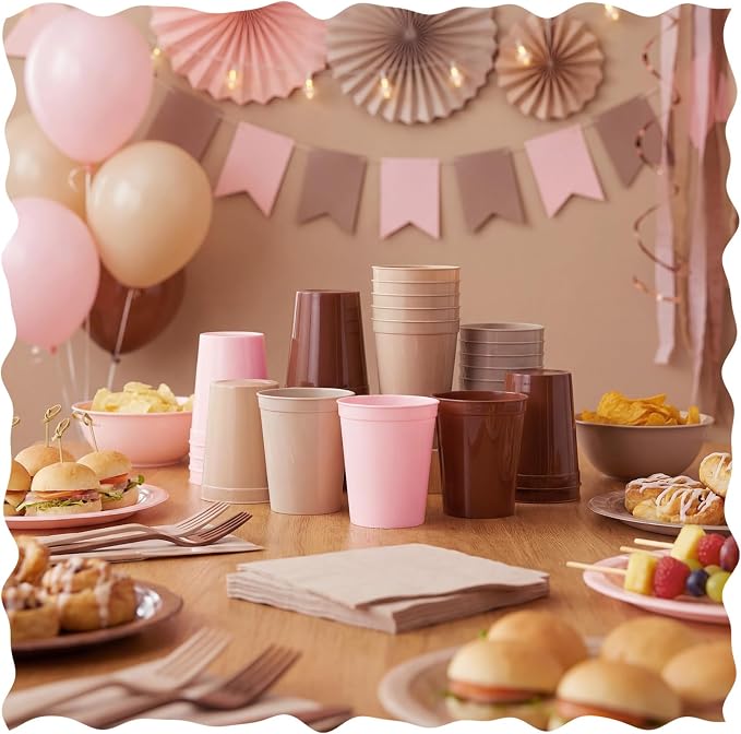 Yungyan 24 Pcs Reusable Plastic Cups 16 Oz Baby Shower Cups - Image 2