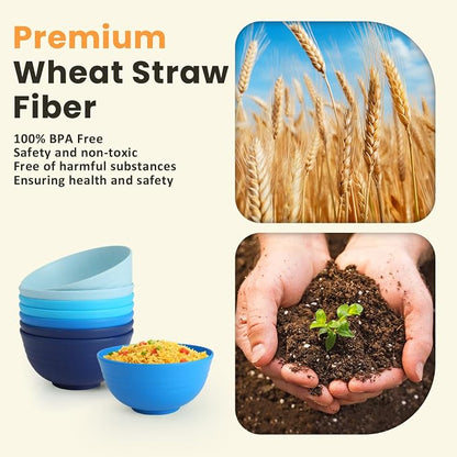 Wheat Straw Bowls, Reusable Plastic Bowls - Image 3