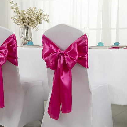 Horbaunal 2 Pack Hot Pink Satin Table Runner 12 x 108 Inch | Smooth Table - Image 3