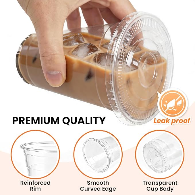 100 Pack 20oz Plastic Cups - Image 4