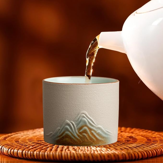 2X Ceramic Tea Cup Traditional Chinese Tea Cup Mug Tumbler Espresso Cup - Image 4