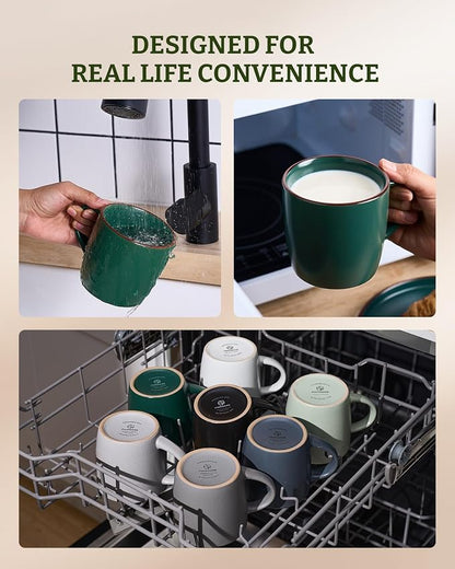famiware Mercury Coffee Mugs 13 oz, Coffee Mugs Set of 6 - Image 6