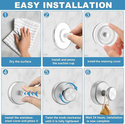 Vacuum Suction Cup Hooks for Shower, Shower Hooks for Inside Shower Glass Window - Image 5