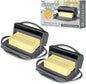 Flip Top Butter Dish with Attached Lid & Matching Knife, 2 Pack by Butterie