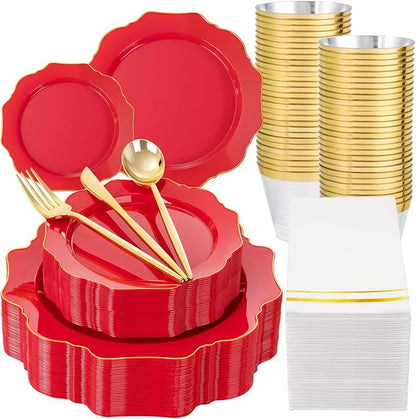 175Pcs Red Plates by WDF