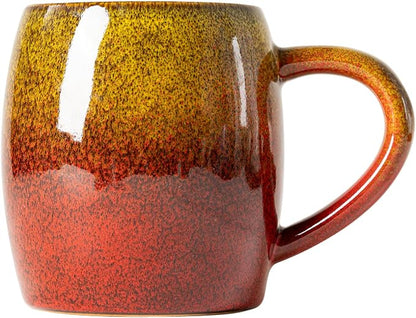 Handmade 22oz Ceramic Coffee Mug, Ergonomic Large Handle, Ideal Gift by XIYUANJI