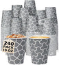 240 Count 10 oz Paper Cups, Versatile Disposable Drinking Cups | Hot and Cold by Huifany