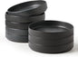 famiware Star 8.25" Pasta Bowls Set of 8, Bowl Plates, Matte Dark Charcoal | by Famiware