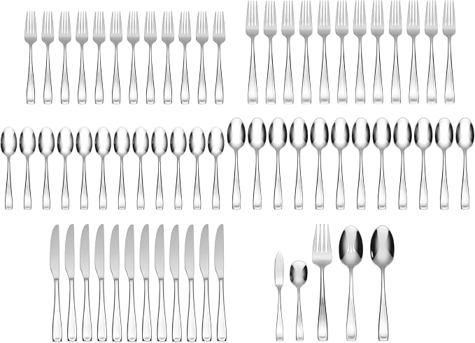 Oneida Moda 65-Piece 18/10 Stainless Steel Silverware Set - Image 2