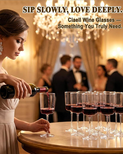 Ciaell 12 Pack Plastic Wine Glasses - Image 7