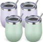 12oz/4 Pack Stainless Steel Wine Tumbler by GUDEMAO