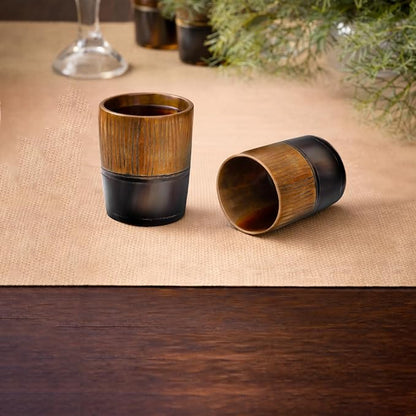 Handicrafts Home Viking Horn Shot Glasses Set of 4, Handmade Natural Ox Horn - Image 4