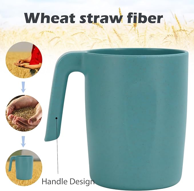 PYRMONT Wheat Straw Cups 16 Oz Alternative Plastic Cups - Image 6