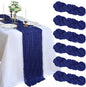 6 Pack 10Ft Royal Blue Cheesecloth Table Runner 23 x 120 Inch | Gauze Rustic by CKIKU