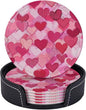 90s Retro Hot Pink Heart Coasters by KiuLoam