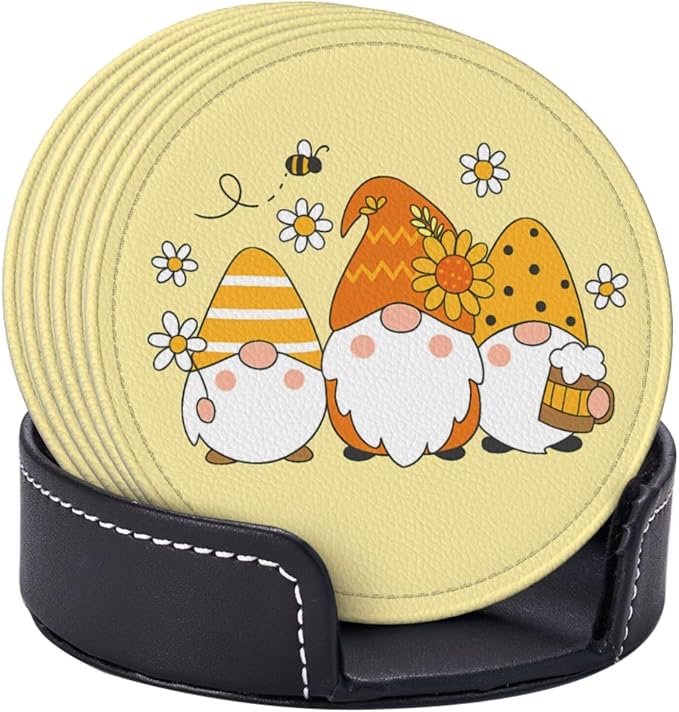 6 Pcs Leather Coasters for Drinks - Image 3