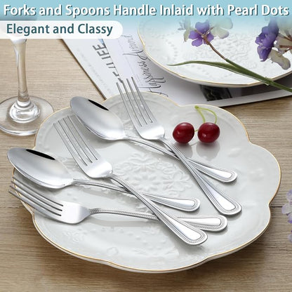 24 PCS Spoons and Forks Set, Food Grade Stainless Steel - Image 5