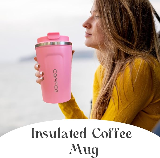 Insulated Travel Coffee Mug, Stainless Steel Coffee Cup - Image 6