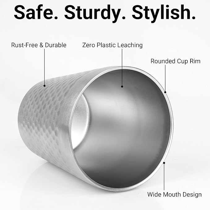 Adorila 10oz Stainless Steel Cups 4 Pack - Image 4