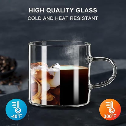 PARACITY Espresso Shot Glass Set of 2, 4.3 fl oz Clear Cups - Image 5