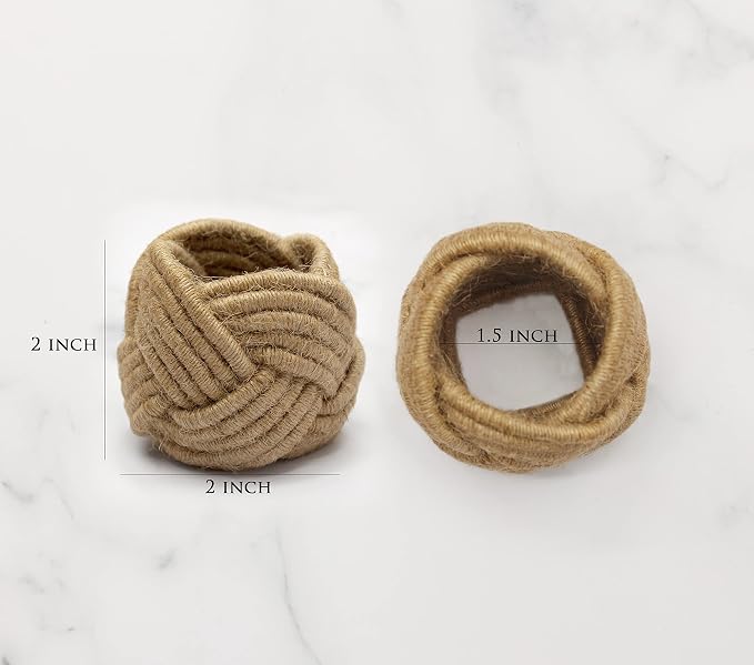 COTTON CRAFT Jute Napkin Ring - Image 5