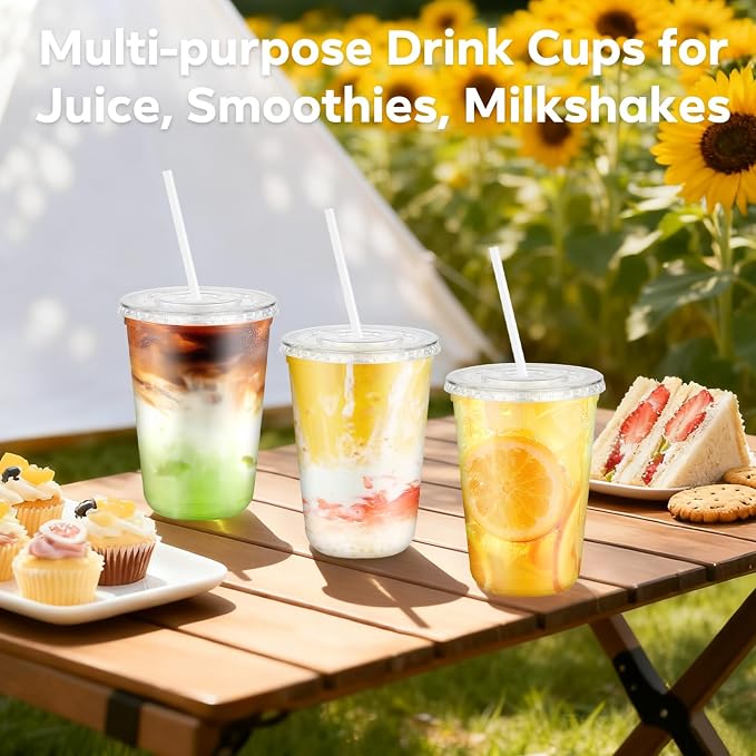 100 Pack 14 oz Plastic Cups - Image 7