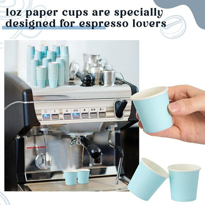 100 Pack 1oz Mini Coffee Cups Disposable Paper Cups Hot or Cold Beverage Cup - Image 7