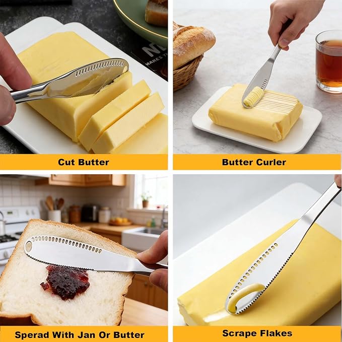 Butter Spreader Knife, Durable 8.7" Butter Knife, Stainless Steel Applicator - Image 5