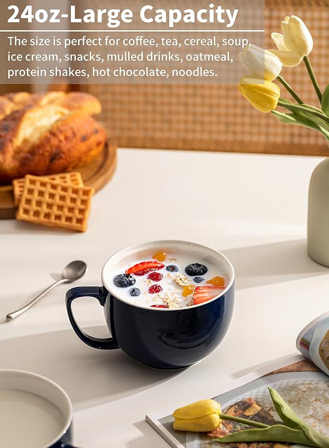 Teocera Porcelain Coffee Mugs, Soup Mugs Bowls - Image 5