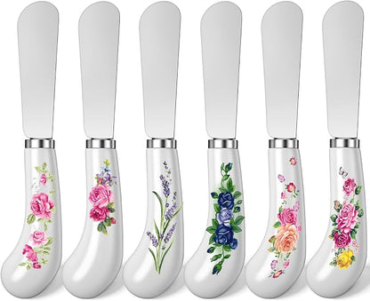 6 Pack Cheese Spreaders bulk 4.95" Stainless Steel Butter Knife by Yiyiring