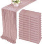 12 Pack Cheesecloth Table Runner 35x72 Inch Boho Gauze Rustic Cheese Cloth Long by Fivenl