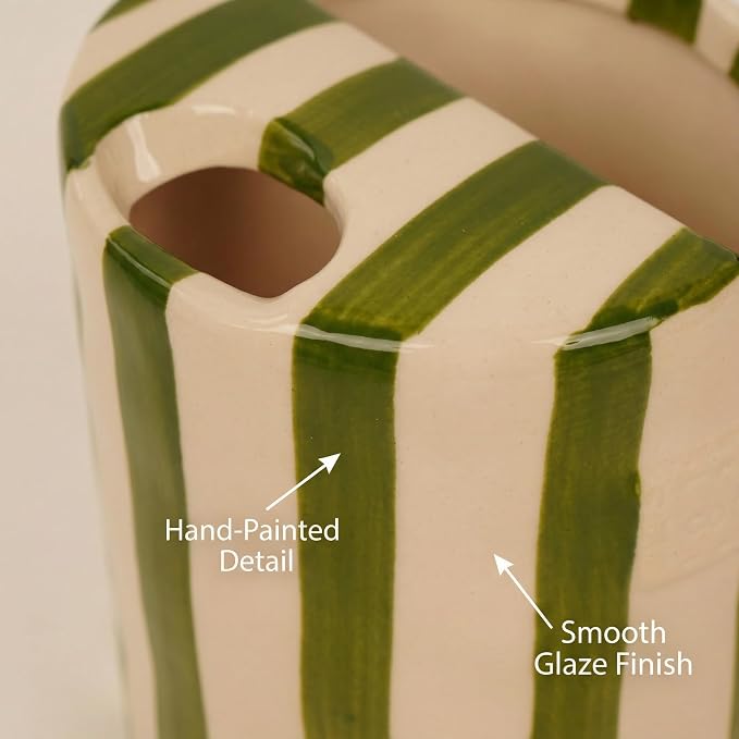 Striped Ceramic Coffee Mug - Image 3