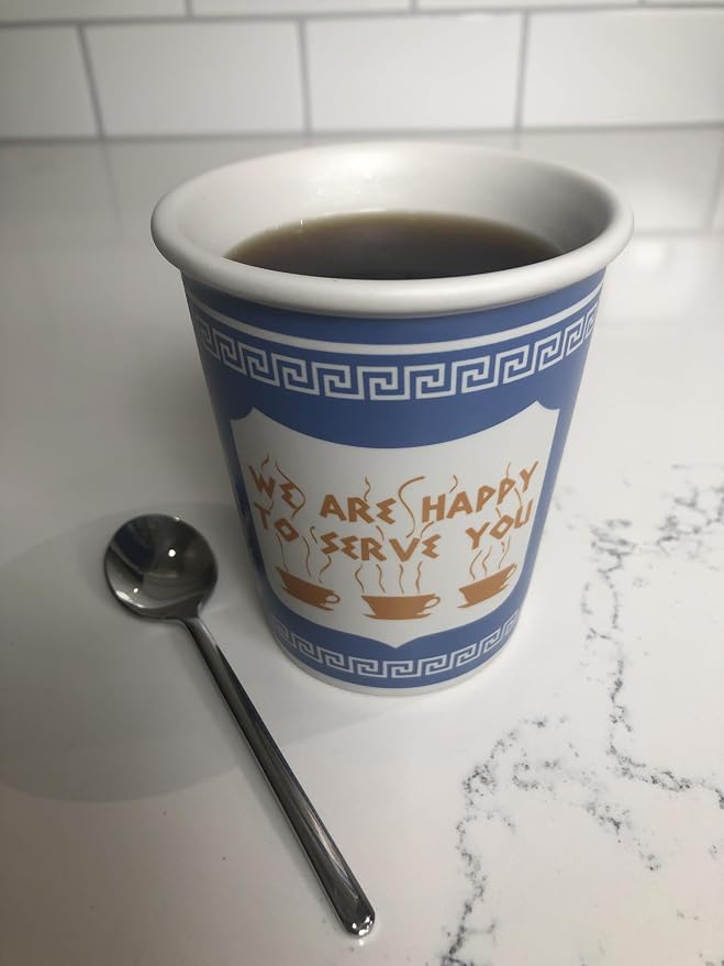 ExceptionLab 10 oz Ceramic New York City Greek Coffee Cup "We are Happy to - Image 4