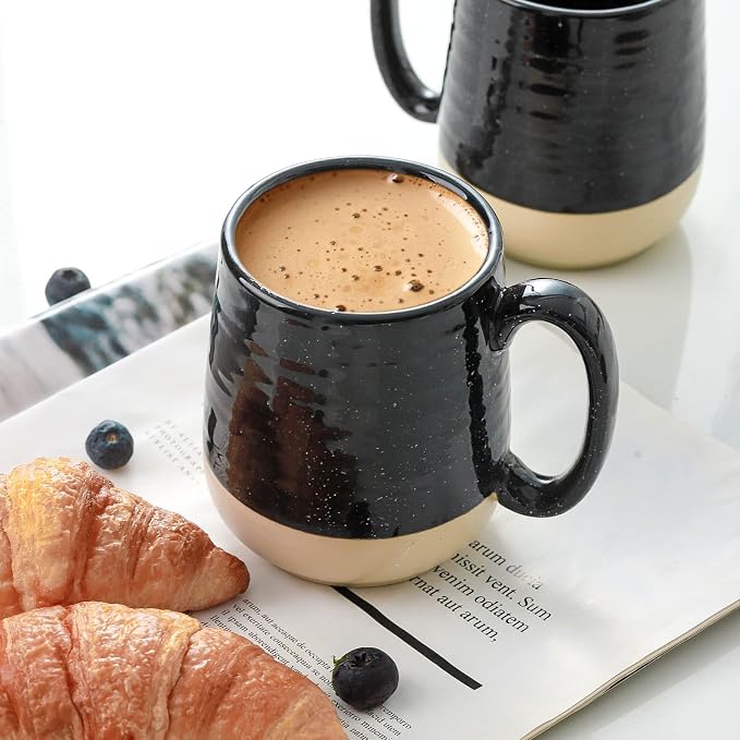 HASENSE Coffee Mugs Set of 4, 15 Ounce Ceramic Coffee Cups - Image 7