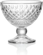 Red Co. Classic Footed Dessert Cups, Premium Crystal Clear Glass Ice Cream Bowls - Perfect for Parfait Fruit Salad or Pudding, Set of 6, 9 OZ