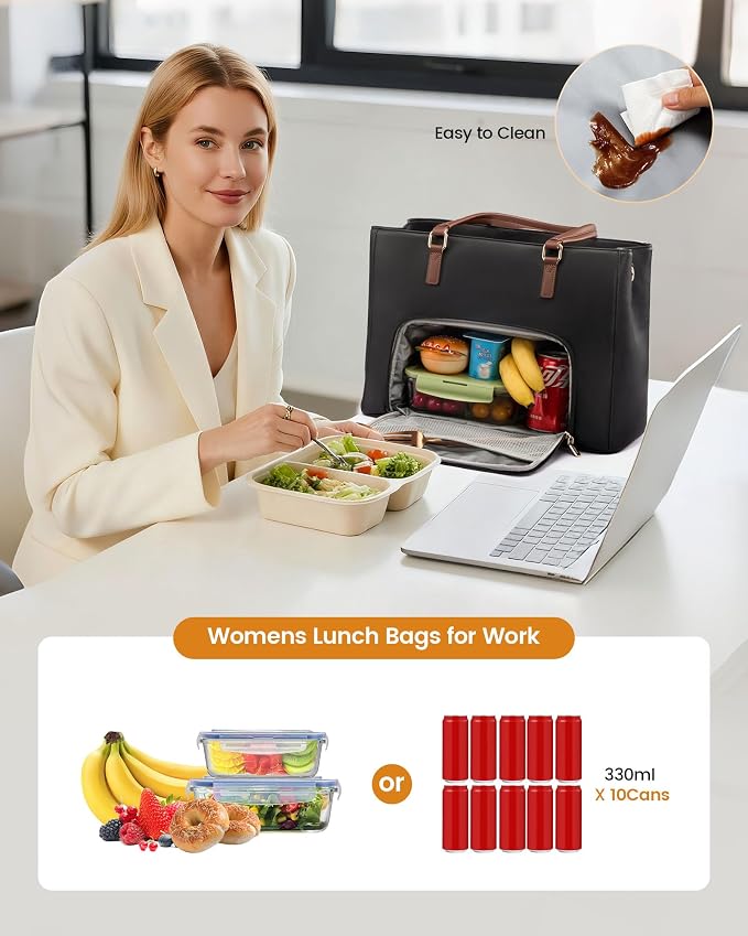 LOVEVOOK Lunch Bag for Women, Work Laptop Tote Bag - Image 4