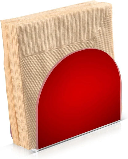 Napkin Holder, Plain Red Solid Color Napkin Holder - Image 2